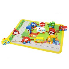 투키토이 투키 입체 교통 실꿰기 교구, 혼합 색상, 1개