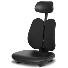 체어포커스 기본형 헤드 엠보좌식의자 EM02, 블랙