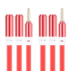 칼론 고급형 스테레오 커플Y잭 칼국수 케이블 2p, APC-A06, 레드, 1개