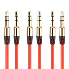 Kalron 高級型立體聲AUX音源線 3p, APC-A02, 紅色, 1個