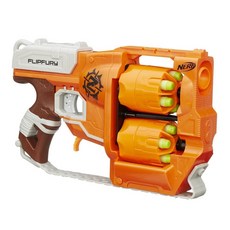 너프 좀비 스트라이크 플립퓨리 장난감 총 B0562, 주황색, 1개