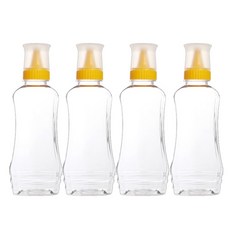 Glassdomae 高級瓶蓋蜂蜜PET瓶, 500ml, 4個