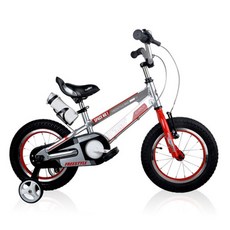 로얄베이비 스페이스 넘버원 아동 자전거 16인치, 실버, 1개