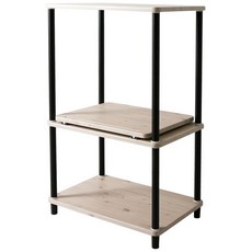 롬앤홈 스마트조립식 렌지대, 월넛워시, 3단