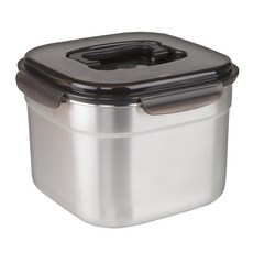 incoc STENCOC正方形不鏽鋼保鮮盒 2號 5800ml, 1個, 單品