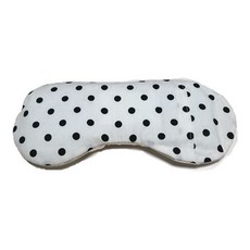 波爾卡圓點冰熱睡眠眼罩 白色, 1個裝, 1個