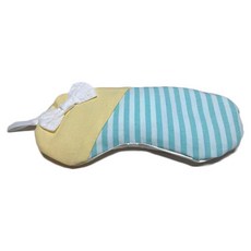 日本產冷熱兩用綠色條紋眼罩, 1個裝, 1個