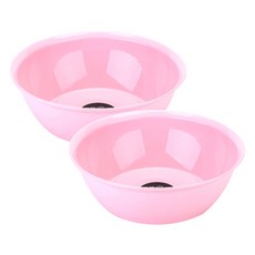 리버그린 투블럭 세면대야 소, 핑크, 2개입