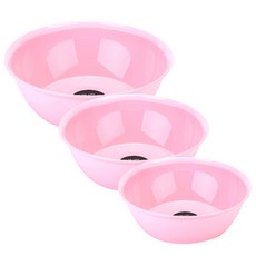 리버그린 투블럭 세면대야 소 + 중 + 대, 핑크, 1세트