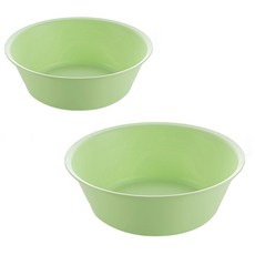 River Green 簡約洗臉盆 小 + 大, 綠色, 1套