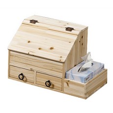 포메리트 삼나무 티슈 수납 서랍화장대, 삼나무(원목)