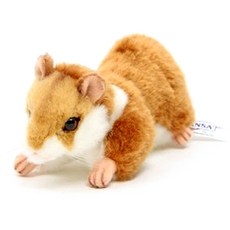 HANSA TOY 動物玩偶 3738 倉鼠2 Crouching Hamster, 6cm, 棕色