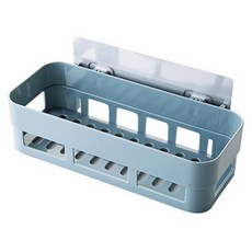 Block Mart 浴室廚房高級吸附式多用途方形層架, 藍色, 1個