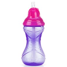 누비 클릭잇 플립 터치형 대용량 빨대컵 10112 360ml, 퍼플, 1개