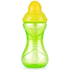 누비 클릭잇 플립 터치형 대용량 빨대컵 10112 360ml, 그린, 1개