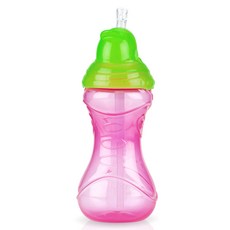 누비 클릭잇 플립 터치형 대용량 빨대컵 10112 360ml, 핑크, 1개