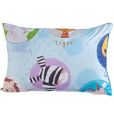 BODRE 兒童純棉枕套, 藍色啾啾