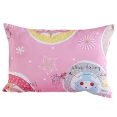 BODRE 兒童用純棉枕套, 粉色啾啾