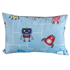 BODRE 兒童用純棉枕套, 小小機器人