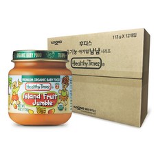 일동후디스 유기농 아기밀 냠냠 이유식 6개월 부터, 종합과일, 12개