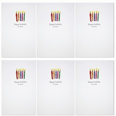 홀마크 생일 축하 카드, 미니촛불 KED2181, 6개입