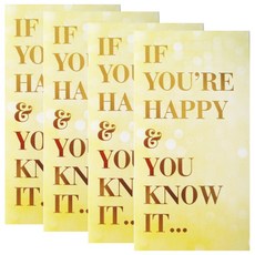 홀마크 웨딩 결혼 축하 머니카드, 4개입, happy W2659