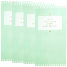 홀마크 웨딩 결혼 축하 머니카드, 4개입, good people W2660