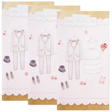 홀마크 웨딩 결혼 축하 머니카드, 3개입, happy day W2673