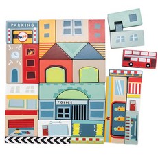 르토이반 도시블록 완구, 혼합 색상, 1개