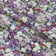 Eco chic系列繁花盛開印花20支棉布, 紫色