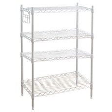 金屬層架收納櫃 4層 750, 白色