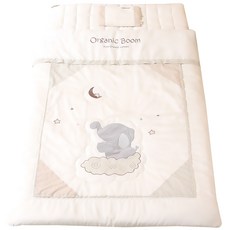 Organic Boom 純棉四季被+床墊+枕頭, 大象月亮款
