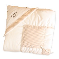 Organic Boom Premium帽子可拆式格紋嬰兒包巾