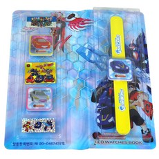 터닝메카드 LED 원터치 손목시계 워치북, 혼합색상, 1개