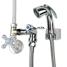 YNET 橫式角閥 + 馬桶噴槍 + 2M金屬軟管 套組, 1套