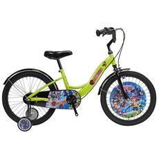 터닝메카드 아동용 보조바퀴 자전거, 라임, 1개