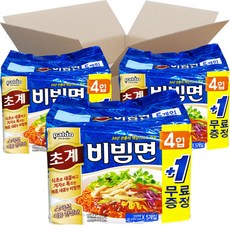 팔도 초계비빔면 4+1개입 x 3팩, 15개
