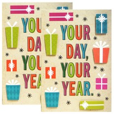 홀마크 생일 축하 카드, 선물 HBD1498, 2개입