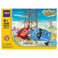 지니블럭 모터시리즈 블록완구 785p, 롤러코스터, 1개