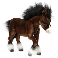한사토이 5443번 말4 Clydesdale Horse 인형, 38cm, 브라운, 1개