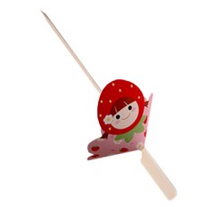 봄91 딸기소녀 꼬지 30p + 받침 30p 세트 과일꼬지 대, 1세트