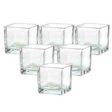 SAMHO GLASS 方形玻璃花瓶 6入, 單色