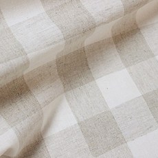 格紋亞麻布 3cm, 米色