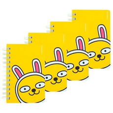아이콘스 카카오프렌즈 좌철 수첩, 무지, 4개입