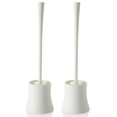 河綠現代圓形馬桶刷, 白色的, 2件