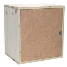 한목가구 누드 도어형 수납 공간박스, 워시화이트 + 누드, 1개