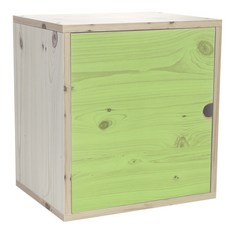 한목가구 도어형 공간박스, 워시화이트 + 워시그린, 1개