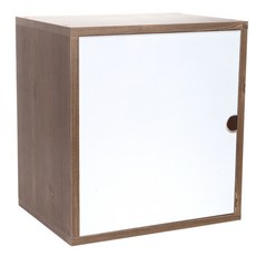 Hanmok家具裸色門型收納空間櫃, 古董+白色, 1個