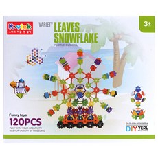 OZ TOY 雪花造型拼圖積木玩具組, 混色