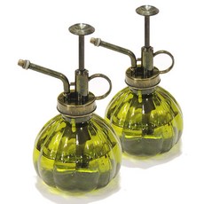 經典設計玻璃噴霧器, 綠色, 2個